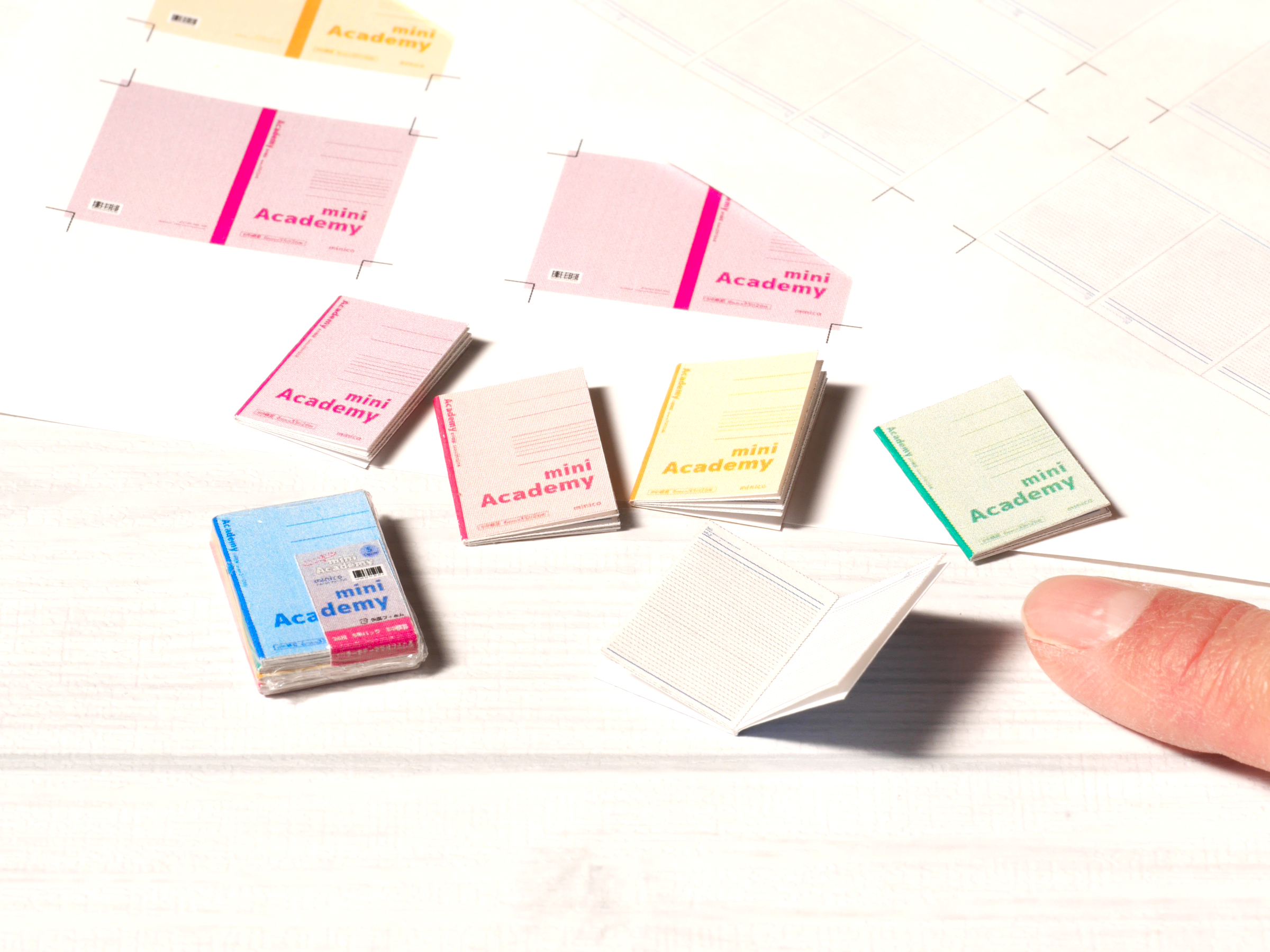 1/12サイズB罫ノートと型紙